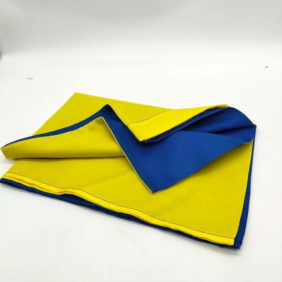 Прапор України 135х90 см, Синьо-жовтий / Великий прапор України з тканини / Тканинний прапор України на стіну та рукоятку | Зображення 7