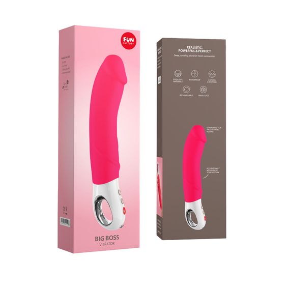 Вібратор для точки G Fun Factory BIG BOSS pink, дуже потужний, 23,5 см | Зображення 6