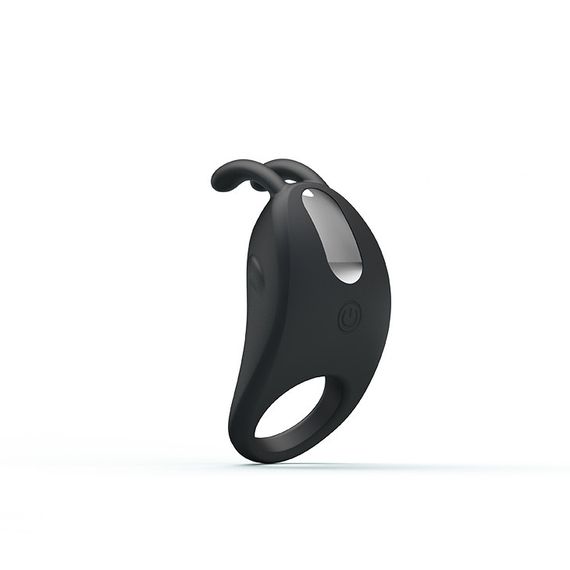 Ерекційне віброкільце Pretty Love Rabbit Vibrator з кліторальною стимуляцією, чорне Sex Aura
