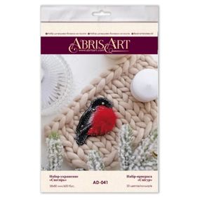 Набір для вишивання бісером прикраси "Снігур" AD-041 на натуральному полотні