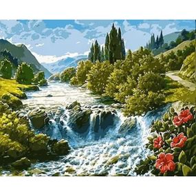 Алмазна мозаїка Красивий водоспад 40х50 см ColorArt  SP081