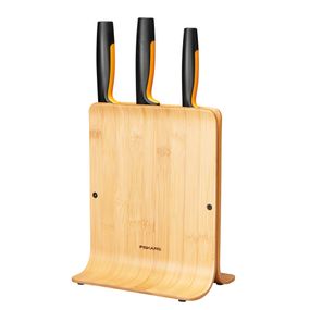 Набор ножей Fiskars FF с бамбуковой подставкой, 3 шт (1057553)