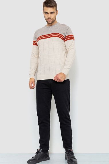 Светр чоловічий, колір світло-бежевий, 161R884 | Зображення 1