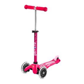 Детский самокат Deluxe Led pink до 50 кг 3х колесный