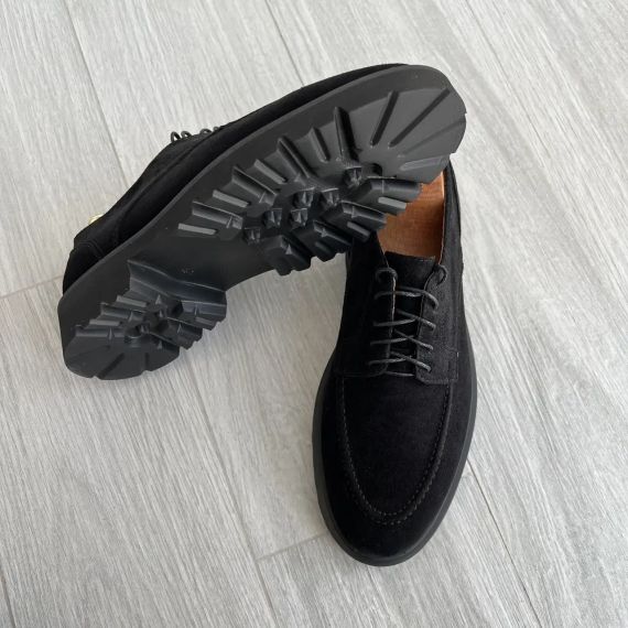 Стильные замшевые туфли на грубой подошве 41 размер | Зображення 4