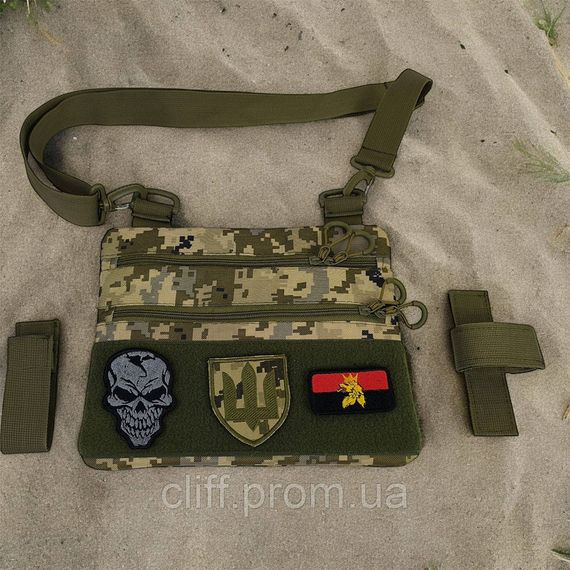 Чоловіча наплічна сумка з камуфляжем піксель Cordura (AOR-1) | Зображення 4