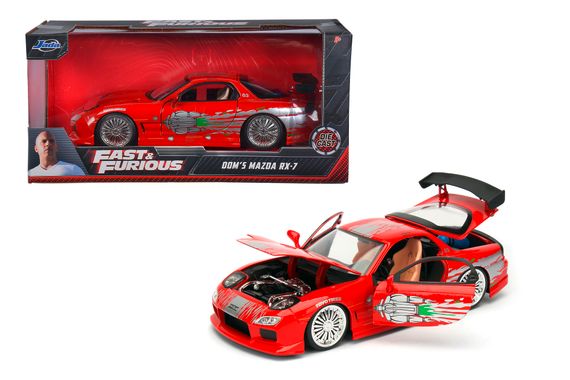 Ігрова металева машинка Fast and Furious Mazda RX-7 1993 red | Зображення 4
