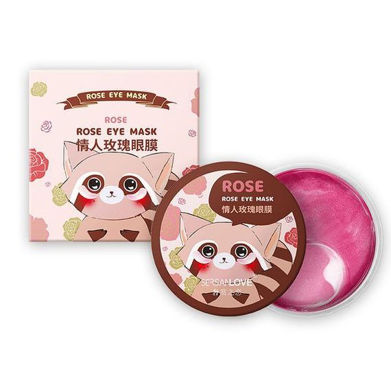 ГІДРОГЕЛЕВІ ПАТЧІ ПІД ОЧІ SERSANLOVE ROSE EYE MASK C ЕКСТРАКТОМ КВІТОК ТРОЯНДИ 60 ШТ