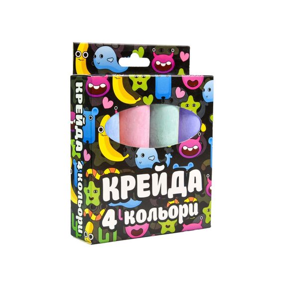 Крейда для малювання на асфальті 50115ST 4 штуки, різнокольорова