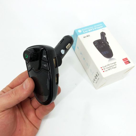 Fm трансмітери фм модулятори блютуз, Зарядка адаптер прикурювач автомобіль телефон NU-63 | Зображення 4