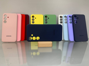 Samsung Galaxy S24 Протиударний чохол з логотипом софт тач синій