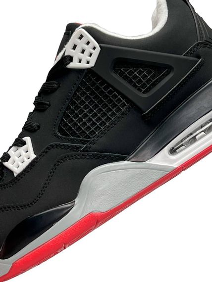 Кросівки зимові чоловічі Air Jordan 4 Retro Fleece Termo Black Red , В'єтнам 44 28.5 см | Зображення 3