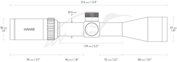 Приціл оптичний Hawke Vantage 3-9х40 сітка 22 LR Subsonic з підсвічуванням | Зображення 1