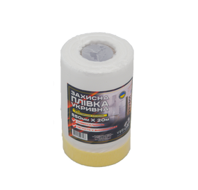 Плівка захисна з малярним скотчем VIROK  550мм х 20м х 1,6мм VR-23V501