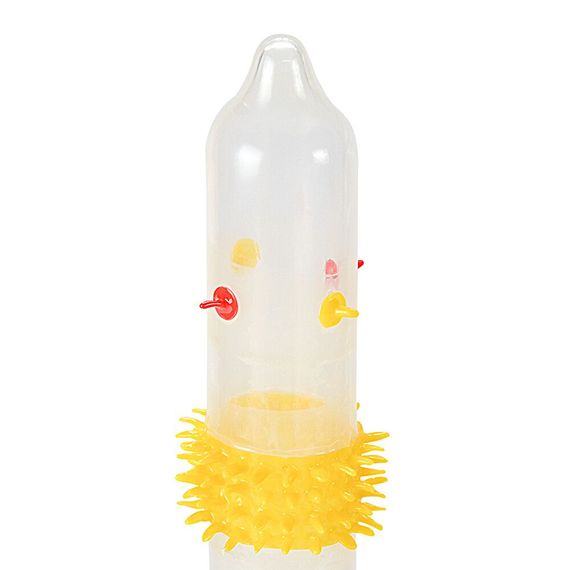 Насадка на член Recare Spike Condom Orange (презерватив з вусиками та шипами) | Зображення 1