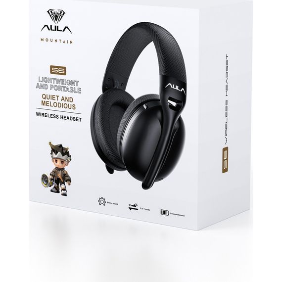 Навушники Aula S6 - 3 in 1 Wired/2.4G Wireless/Bluetooth Black (6948391235554) | Зображення 5