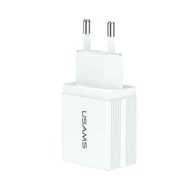 СЗУ USAMS US-CC090 T24 2.1A Dual USB Travel Charger （EU）