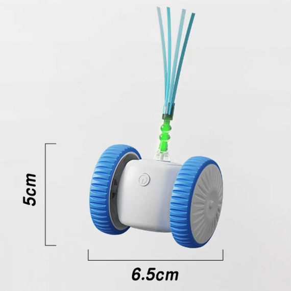 Інтерактивна розумна іграшка для кішок і кошенят з USB-зарядкою, хаотичними рухами та силіконовими колесами | Зображення 5