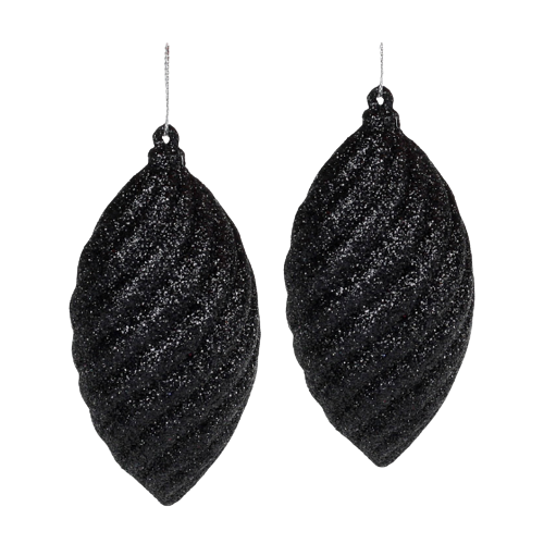 Набір ялинкових прикрас 2шт чорний глітер БОНА ДИ