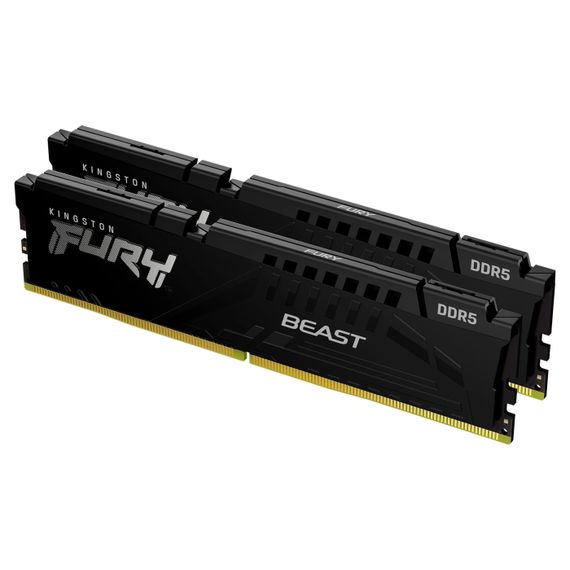 Память ПК Kingston DDR5 64GB KIT (32GBx2) 6000 FURY Beast EXPO KF560C30BBEK2-64 | Зображення 1