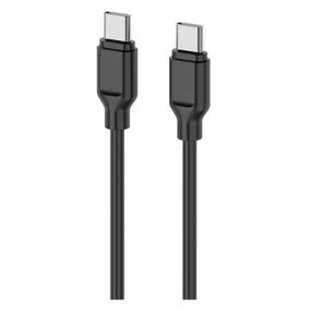 Кабель 2E USB-C - USB-C Glow 60W 1m Black (2E-CCCC-BL)