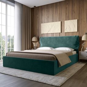 Двоспальне ліжко з м`яким узголів`ям LION Порто Парадіз 38 160х200 см (LION-041737)