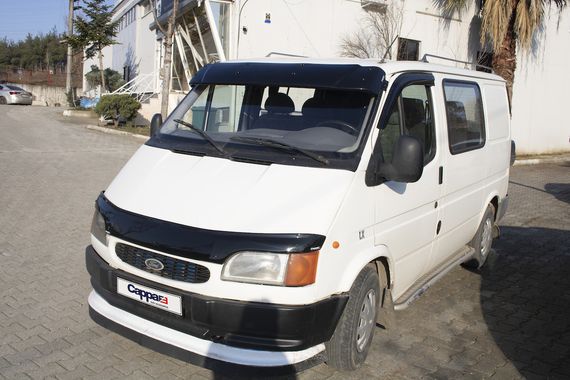 Козырек на лобовое стекло (черный глянец, 5мм) для Ford Transit 1991-2000 гг | Зображення 7