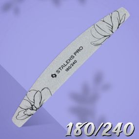 Пилка для ногтей 180/240 полумесяц Staleks Pro