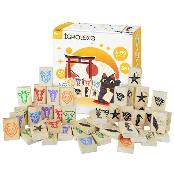 Дерев'яна гра "Дитячий маджонг" 900552, 49 деталей | Зображення 2