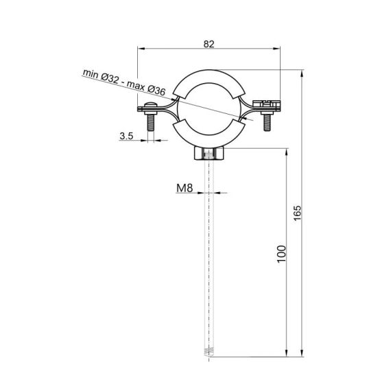 Хомут Thermo Alliance Forte 1" (D32-36 мм) SF10025 | Зображення 1