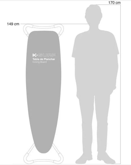 Дошка для прасування Rolser K-Surf Black Tube Plata (K07002-1029) | Зображення 8