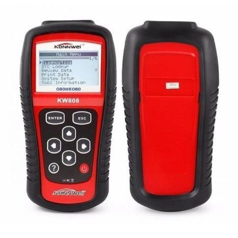 Автомобильный диагностический сканер Konnwei KW808 OBD II/EOBD, Автотестер универсальный Адаптер | Зображення 6