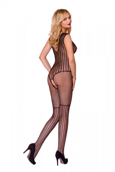 Сітчастий чорний бодістокінг з малюнком боді та гетр Casmir CA006 Sex Aura | Зображення 2