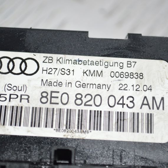 Блок управління клімат контролем Audi A4 B7 2004-2008 Панель пічки кондиціонера Ауді а4 б7 8E0820043AM | Зображення 3