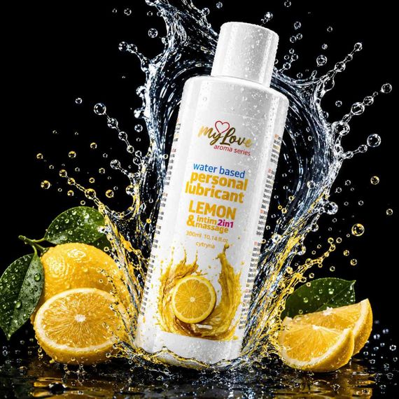 2в1 лубрикант та масажний гель - MyLove Aroma Series Intim&Massage Lemon, 300 мл Sex Aura | Зображення 1