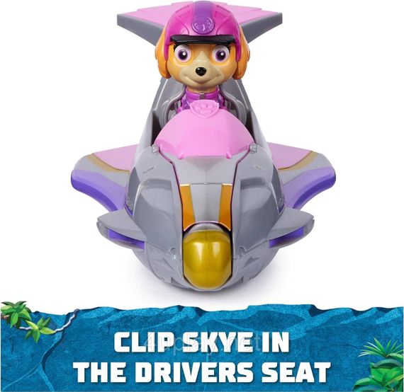 Щенячий патруль у джунглях Літак сокіл і фігурка Скай Оригінал Paw Patrol Jungle Pups Skye Falcon Vehicle | Зображення 3