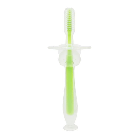 Силиконовая зубная щетка Mumlove MGZ-0707(Green) с ограничителем | Зображення 1