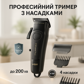 Водонепроникний тример для стрижки VGR Машинка для стрижки короткої Машинка підстригання KW-41