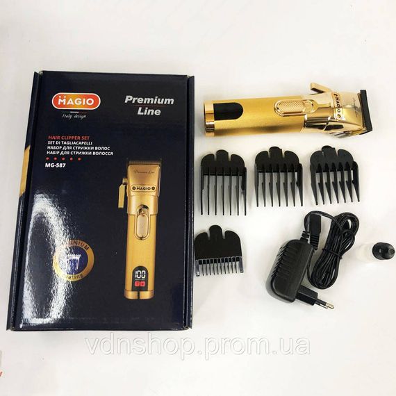 Машинка для стрижки на аккумляторная MAGIO, Профессиональная машинка для стрижки волос на аккумуляторе OB-23 | Зображення 9