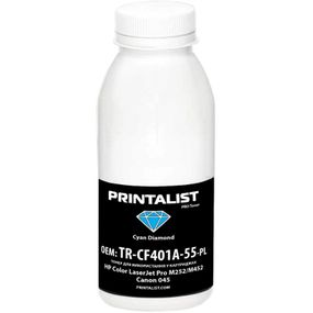 Тонер HP CLJ Pro M252/M452, Canon 045, 50г Cyan Printalist (TR-CF401A-55-PL)