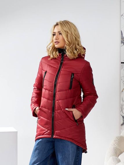 Елегантна жіноча парка, арт. 300, бордо | Зображення 4