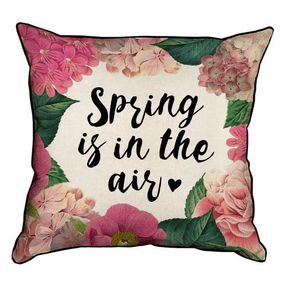 Подушка з мішковини Spring is in the air 45x45 см (45PHB_20F006)
