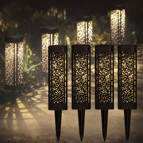Уличный садовый ажурный светильник / Садовый фонарь на солнечной батарее garden light 4шт