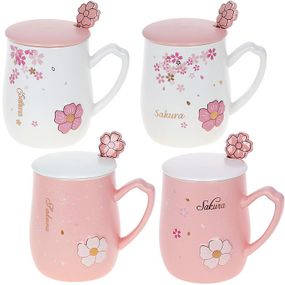 Порцелянова кружка з кришкою Sakura branch