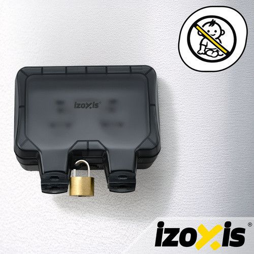 Подвійна зовнішня накладна розетка IP66, 230 250 В, 16 А, водонепроникна з кришкою, для вулиці + монтажний набір. Izoxis 27730 | Зображення 9