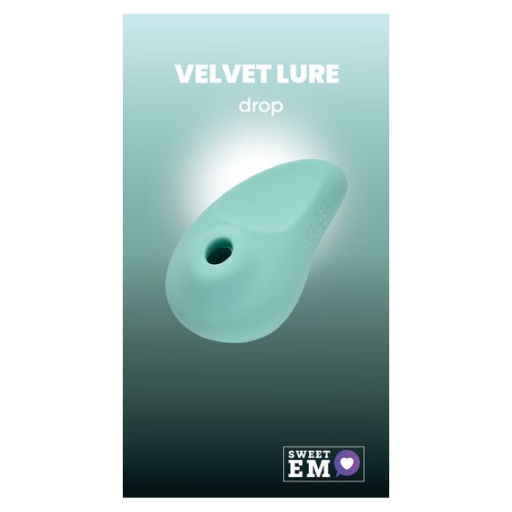 Вакуумный стимулятор клитора Sweet Em Drop с вибрацией, бирюзовый, 9.3 х 4.4 см Sex Aura