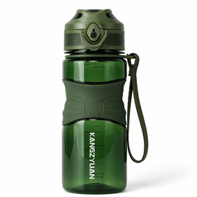 Бутылка KANGZYUAN 450 мл - Зеленая Tritan BPA-free, ударопрочная, спортивная с эргономичной крышкой