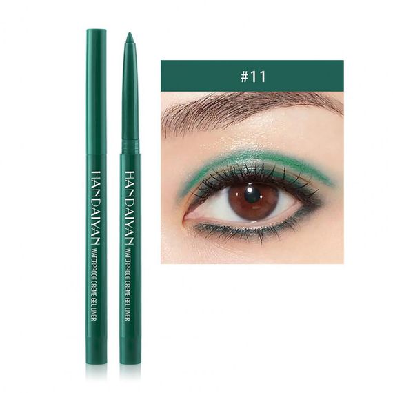 Кольорова водостійка кремова гелева підводка лайнер для очей HANDAIYAN Creme Gel Liner COLOUR OUTSIDE колір 11