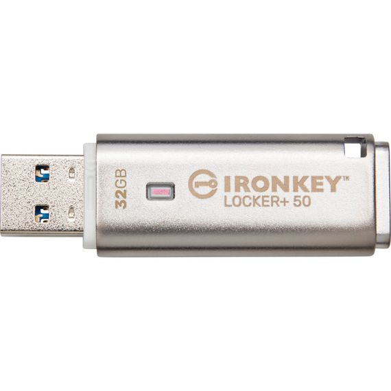 USB флеш накопичувач Kingston 32GB IronKey Locker Plus 50 AES Encrypted USB 3.2 (IKLP50/32GB) | Зображення 3