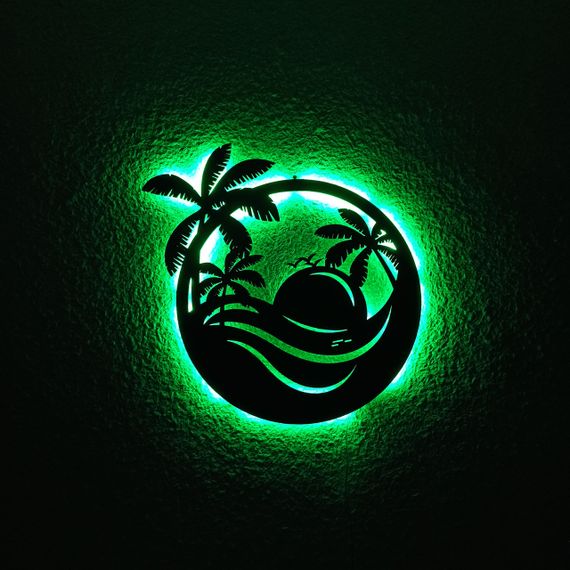 Панно декоративне картина на стіну Морський пейзаж LED підсвітка 410х450 acr-p000055 | Зображення 7